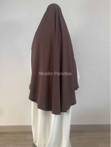 khimar carré soie de medine taupe