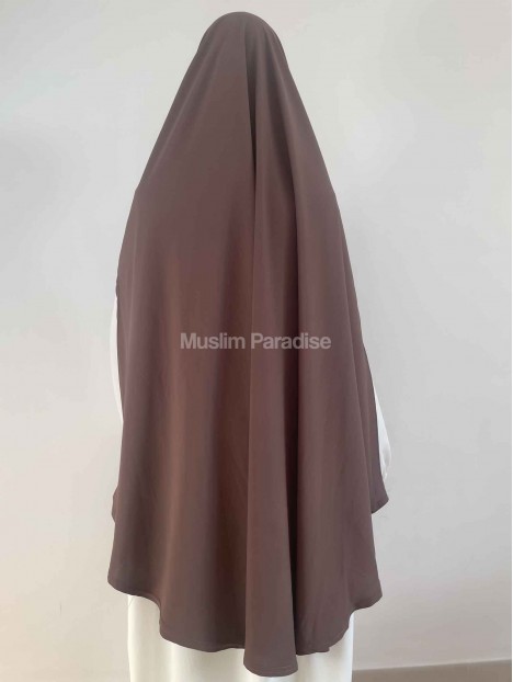 Khimar ouvert taupe