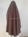 Khimar ouvert taupe
