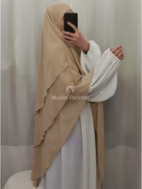 khimar long beige