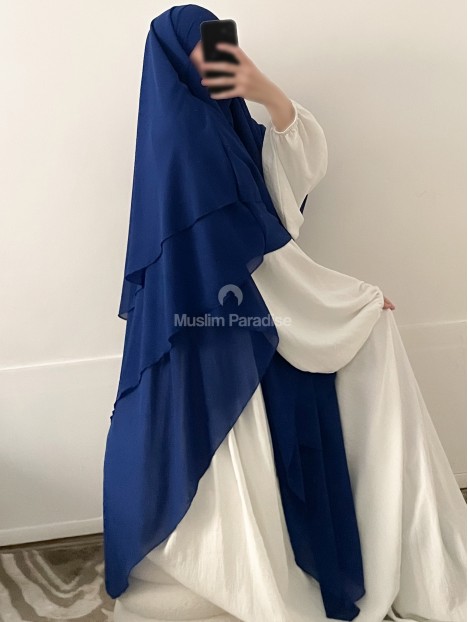 Khimar 3 voiles Bleu Royal