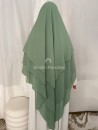 Khimar 3 voiles vert d'eau