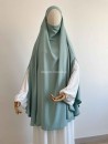 Khimar carré vert d'eau pas cher