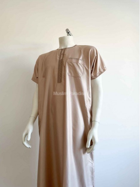 Premium Qamis - Mangas cortas - Brillante - Muslim Paradise