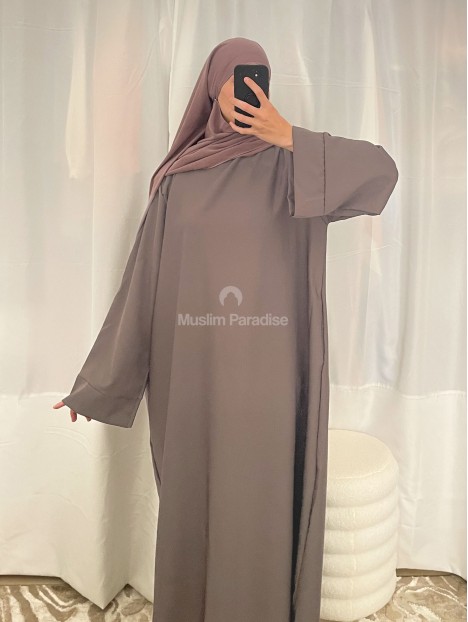 abaya basique taupe