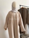 Manteau femme voilée beige