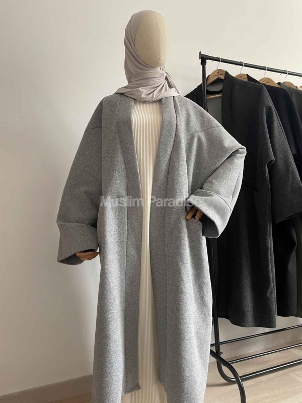 Manteau gris clair feutrine