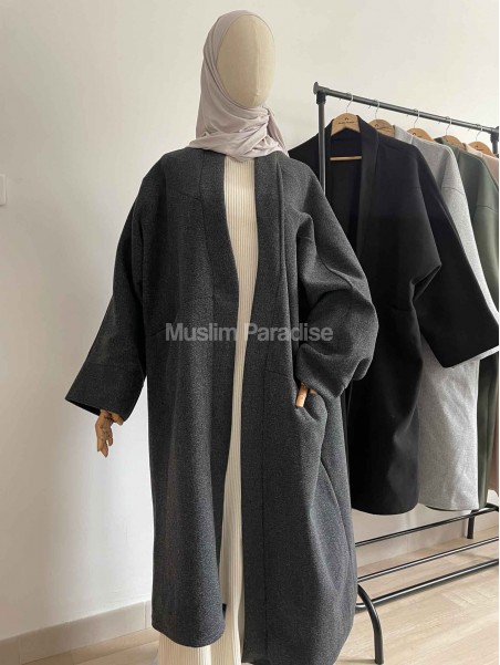 Manteau mastour gris foncé
