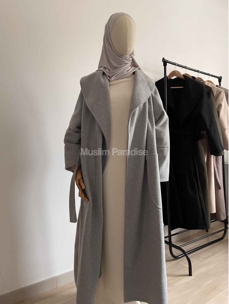 Manteau Mastour gris clair