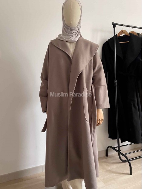 Manteau Mastour elegant taupe