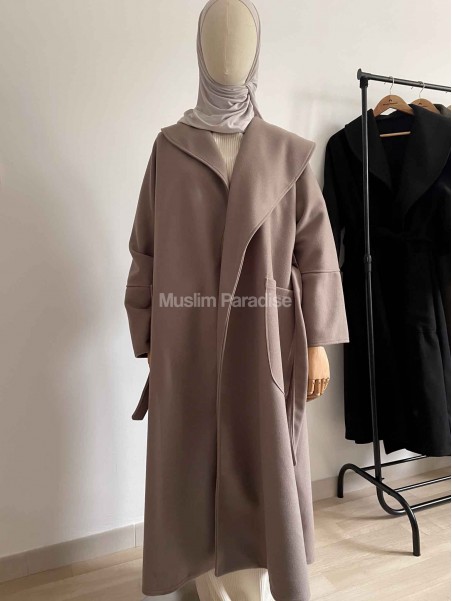 Manteau Mastour elegant taupe