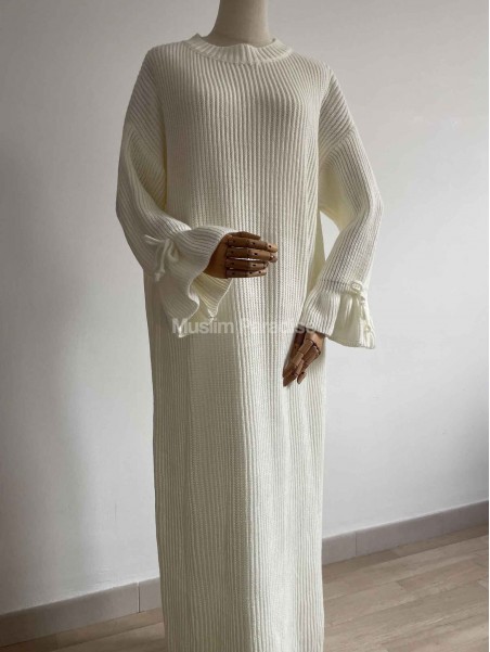 Robe pull blanche Muslim Paradise