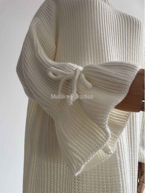 Vestido pull largo con nudos - Vestido de invierno - Muslim Paradise