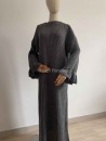 Robe pull voilée gris foncé