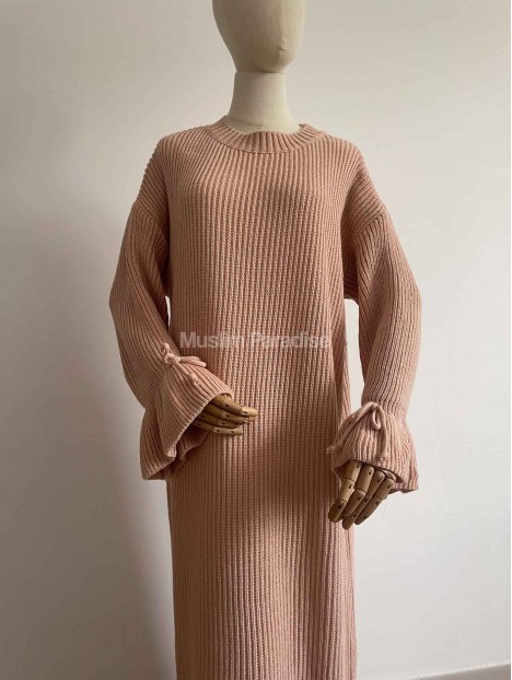 robe pull noeuds rose