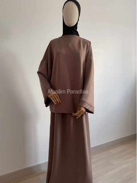 Ensemble basique pull jupe jersey