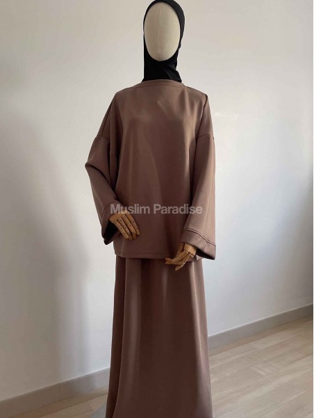 Ensemble basique pull jupe jersey