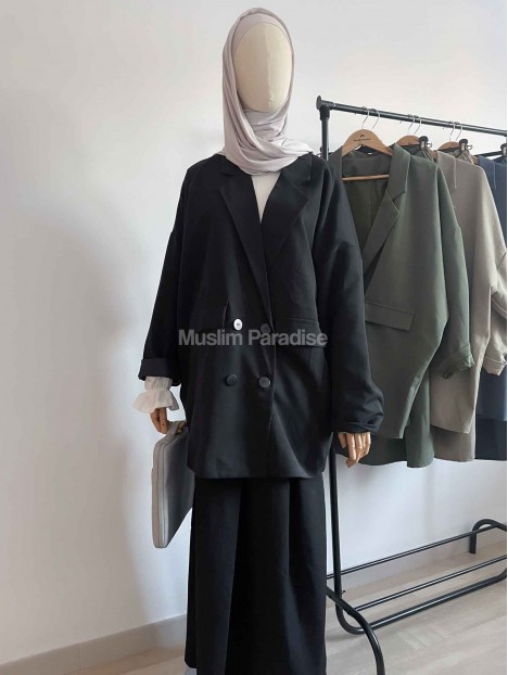 Ensemble tailleur oversize noir