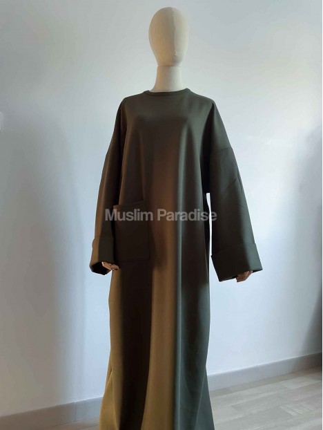 Abaya jersey kaki