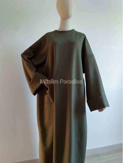Abaya confy kaki