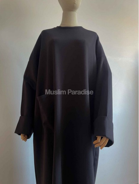 Abaya coton noir