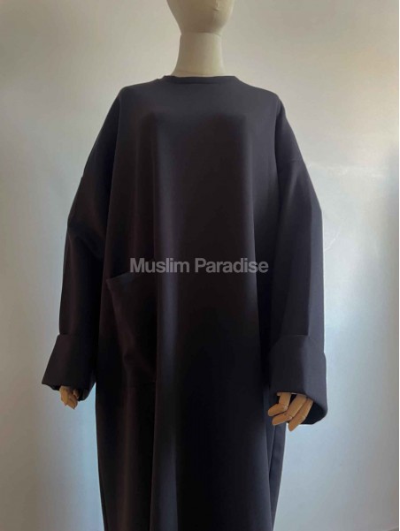 Abaya coton noir
