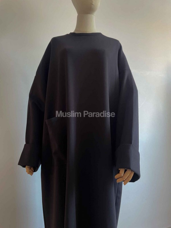 Abaya coton noir