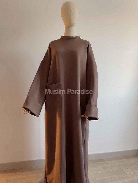 Abaya jersey taupe