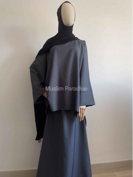 Ensemble femme musulmane gris foncé
