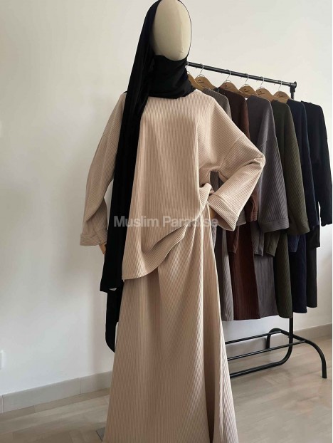 Ensemble velour beige
