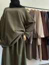 Ensemble jupe velour kaki