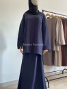 Ensemble velour bleu marine