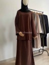 Ensemble velour marron