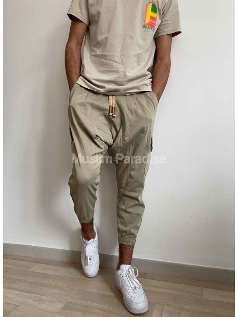 Pantalones Sarouel Cargo Elásticos - Sarouel Modernos - Muslim Paradise