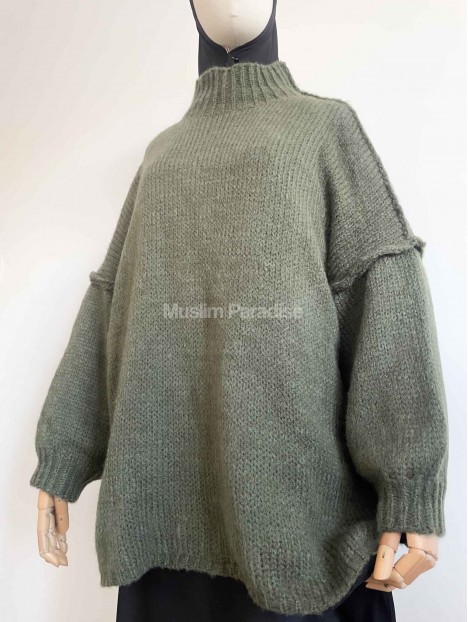 Pull oversize kaki