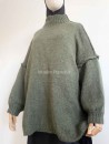 Pull oversize kaki