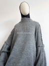 Pull oversize gris