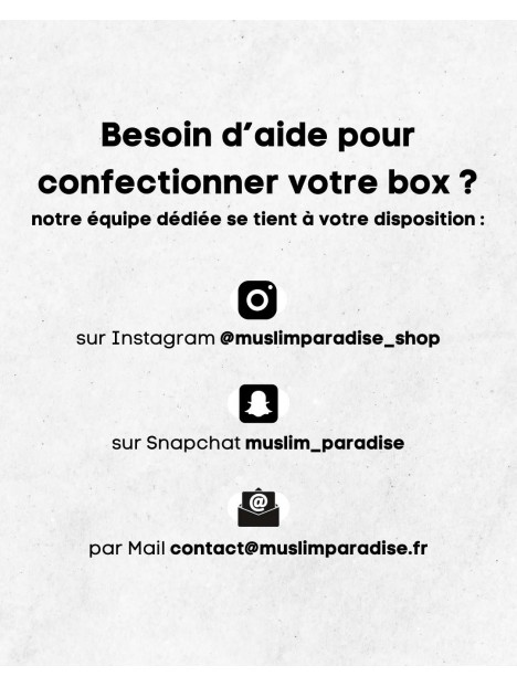 Box cadeau Musulman - Box Aid - Box Ramadan - Box Omra et hajj