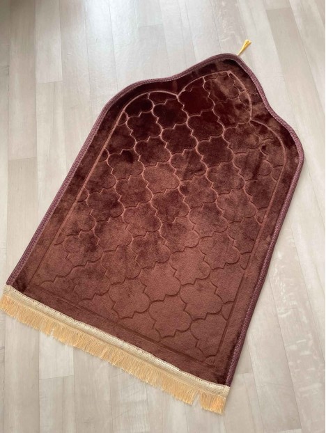 tapis de priere mosquée marron