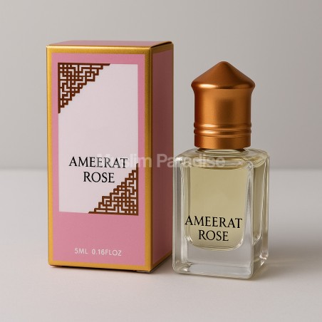 Musk Ameerat Rose 5ml - Perfume Femenino Sin Alcohol - Muslim Paradise