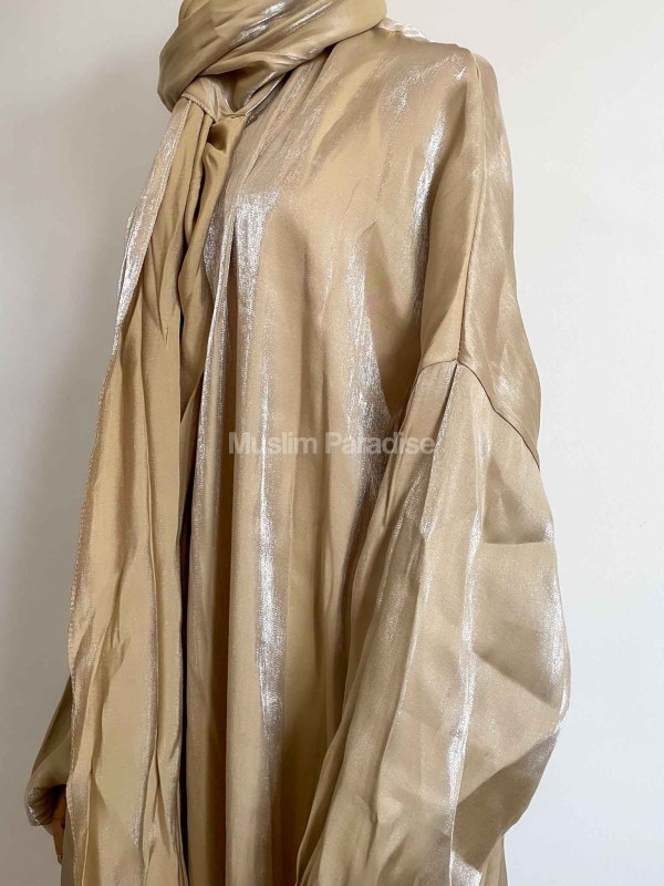 Abaya con hiyab integrado de edición limitada - Efecto metálico - Muslim Paradise