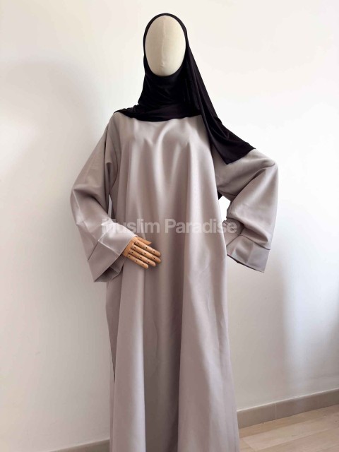 abaya basique gris clair