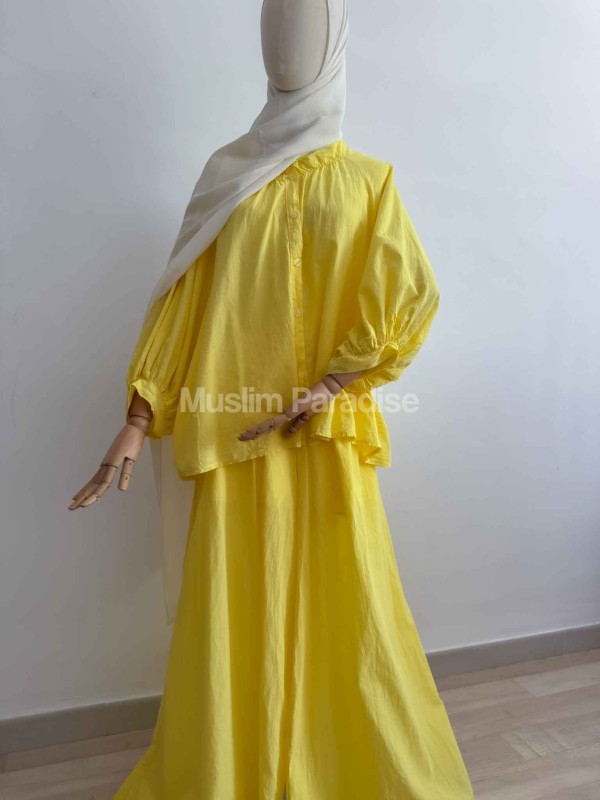 Conjunto Mastour económico pantalón ancho y camiseta en coton - Muslim Paradise