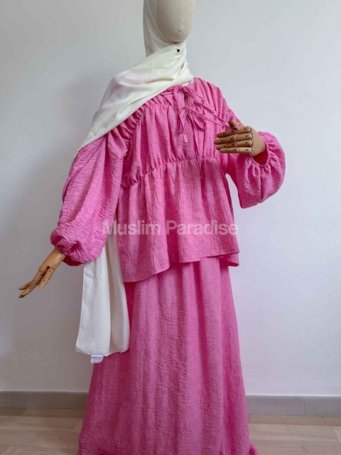 ensemble jupe mastour rose