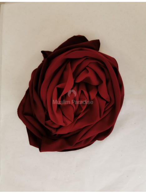 hijab avec bonnet bordeaux