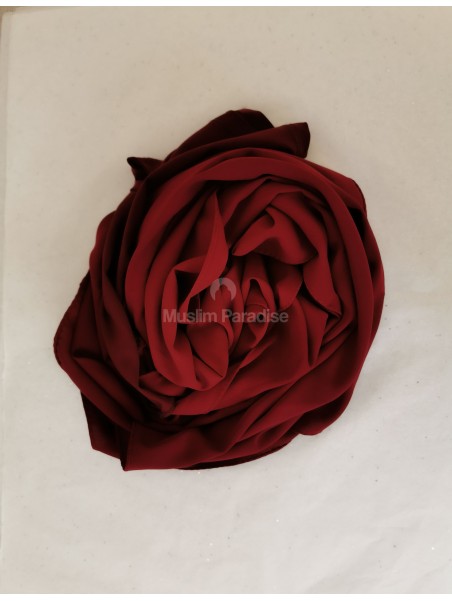 hijab avec bonnet bordeaux