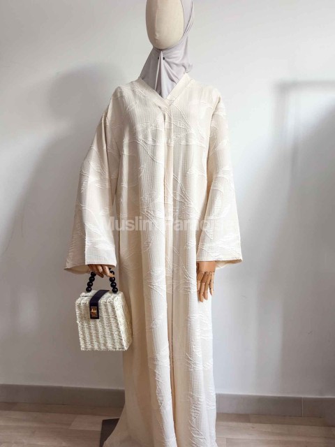 abaya blanc cassé