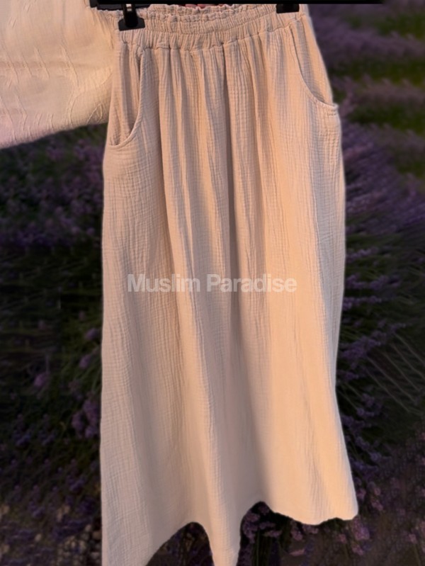 Falda Larga Mastour de Gasa de Algodón – Moda Modesta - Muslim Paradise
