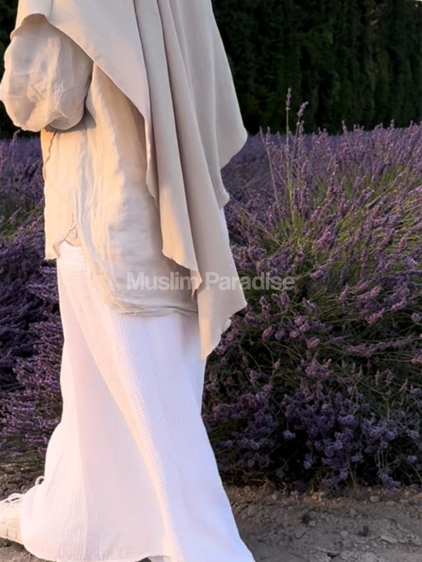 Falda Larga Mastour de Gasa de Algodón – Moda Modesta - Muslim Paradise