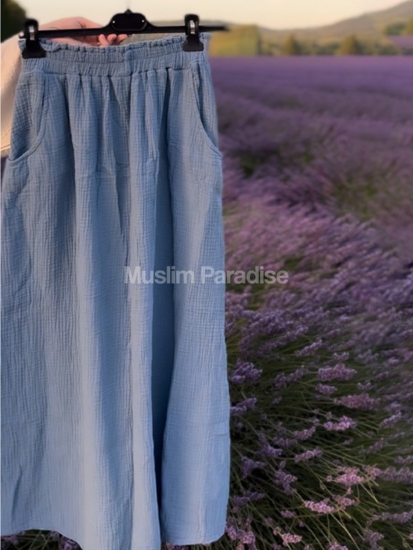 Falda Larga Mastour de Gasa de Algodón – Moda Modesta - Muslim Paradise
